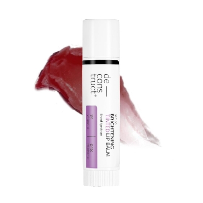 Picture of Deconstruct Brightening Tinted with SPF 30 | For Dark, Pigmented, Dry, Flaky Lip | SPF 30 for Sun Damage and Discoloration | Lip Balm for Glossy Buttery Soft Pink Lips | For Women & Men - (4 gm)