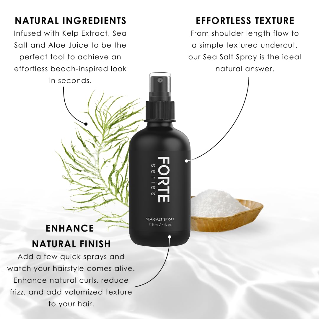Picture of Alex Costa Sea-Salt Spray by Forte Series | Hair Volume for Men | Volumizing & Texturizing for Hair | Beachy Surfer Hair, Volume Hairspray for All Hair Types, (4 oz)