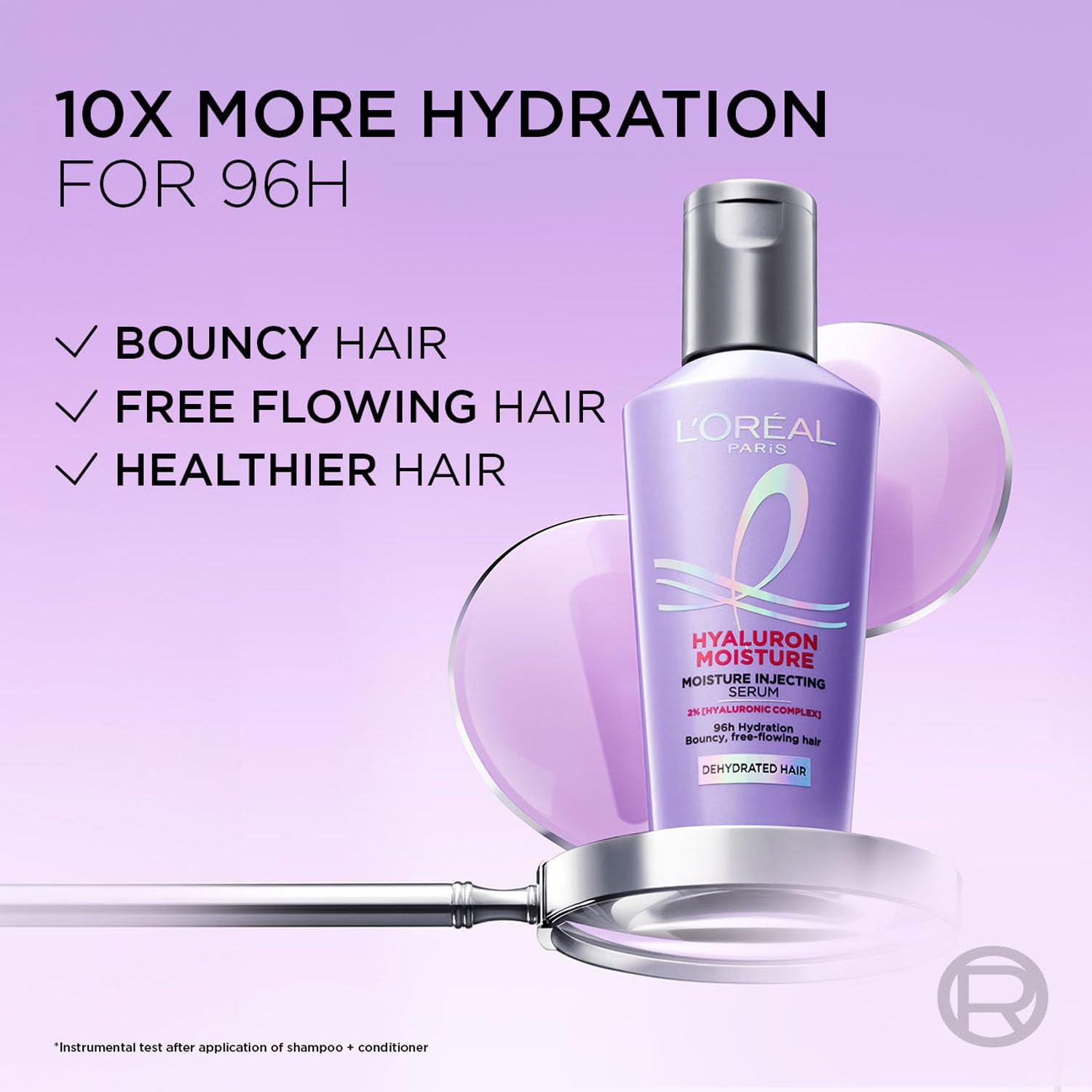 Picture of L’Oréal Paris Hyaluron Moisture Hair Serum with hyaluronic acid for bouncy,frizz-free hair, 40 ml