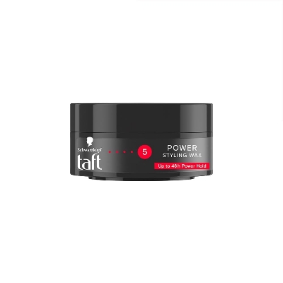 Picture of Schwarzkopf TAFT Power Hair Wax For Luminous Shine And Glossy Hair, Hold 5 Lasts 48 Hours, Easy to Wash Out With No Stickiness, For All Hair Types, No Greasy Residue - 75ML