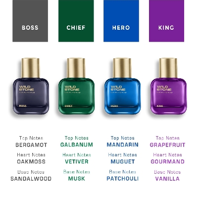 Picture of Wild Stone Perfume Gift Set for Men 4x30ml – Hero | King | Chief | Boss | Premium Grooming & Lifestyle Gift Set | Long Lasting Perfume for Men | Ideal Gift for Special Occasions