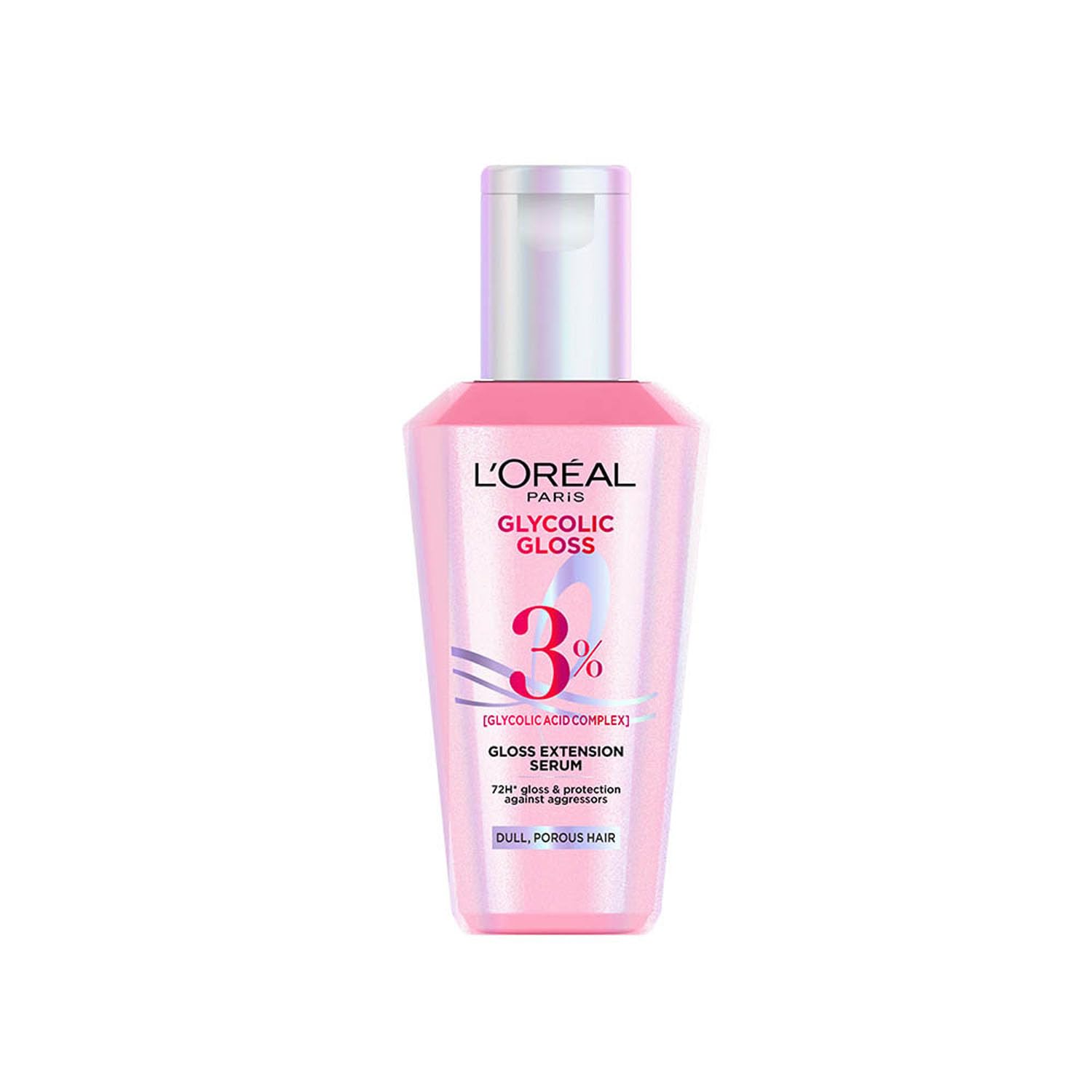 Picture of L'Oréal Paris Glycolic Gloss Serum, powered by Glycolic Acid, for dull hair, gives 72H Shine & improves hair quality, 40ml