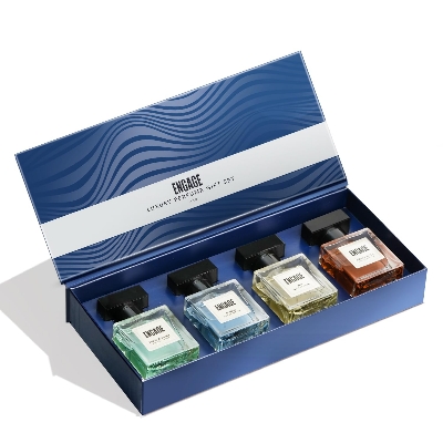 Picture of Engage Luxury Perfume Gifts For Men, 100ml, Long Lasting Smell, Best Birthday, Anniversary Gift Hamper by ITC, Eau De Parfum, Travel Sized Combo, 25ml x 4