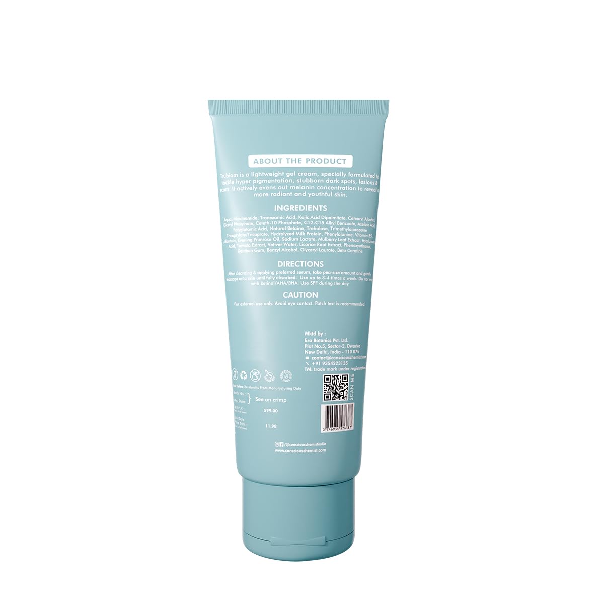 Picture of Conscious Chemist Kojic Acid Face Cream | 50g | Azelaic Acid Cream for Men & Women, Niacinamide & Tranexamic Acid, Anti Pigmentation, Reduce Dark Spots, All Skin Type - Trubiom