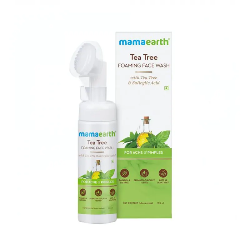 Picture of Mamaearth Tea Tree Foaming Face Wash with Tea Tree & Salicylic Acid for Acne & Pimples – 150ml