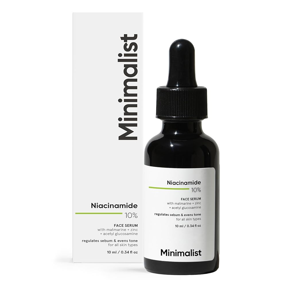 Picture of Minimalist 10% Niacinamide Face Serum for Acne Marks, Blemishes & Oil Balancing with Zinc | Skin Clarifying Anti Acne Serum for Oily & Acne Prone Skin -30 ml