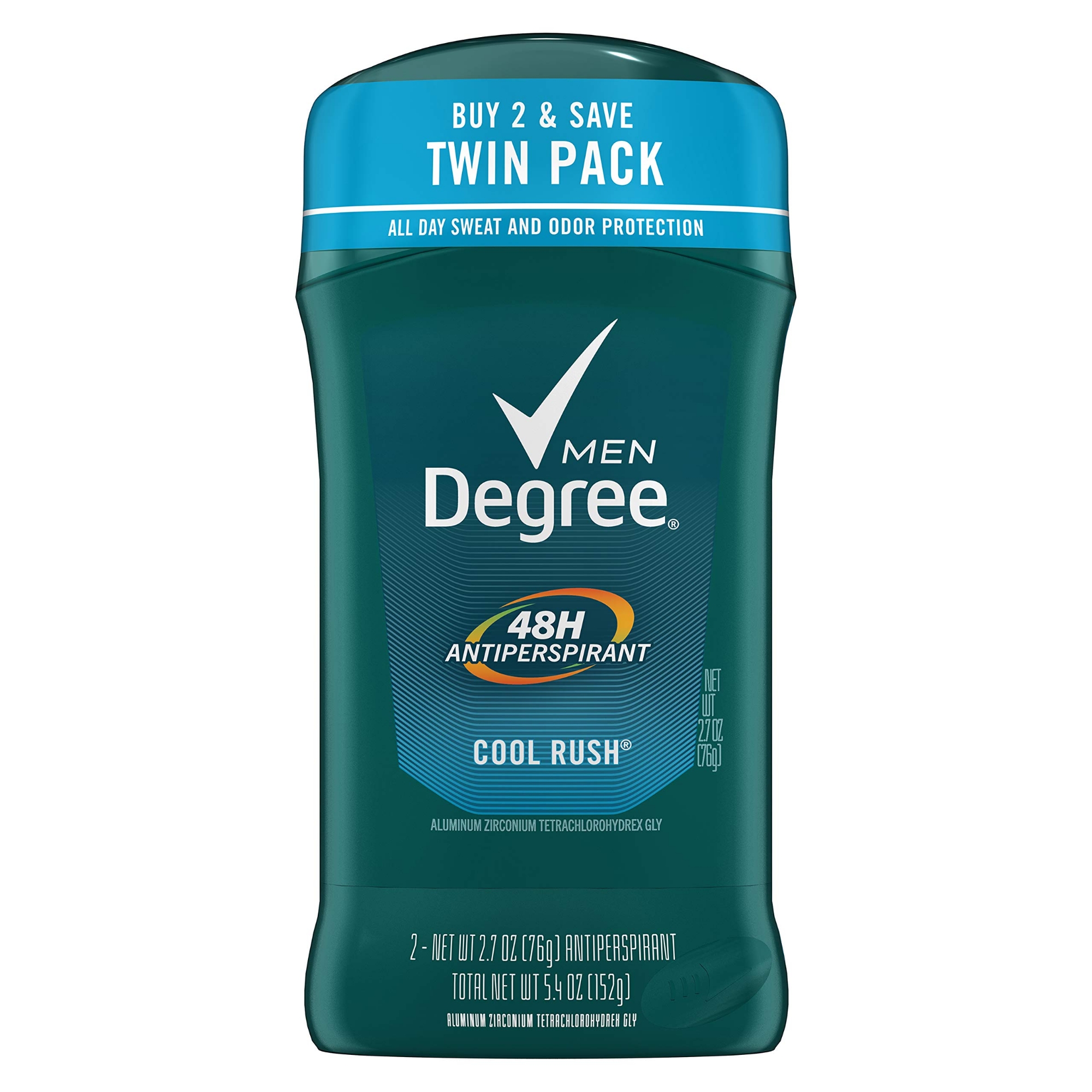 Picture of Degree Men Antiperspirant Deodorant 48-Hour Odor Protection Cool Rush Mens Deodorant Stick 2.7 oz