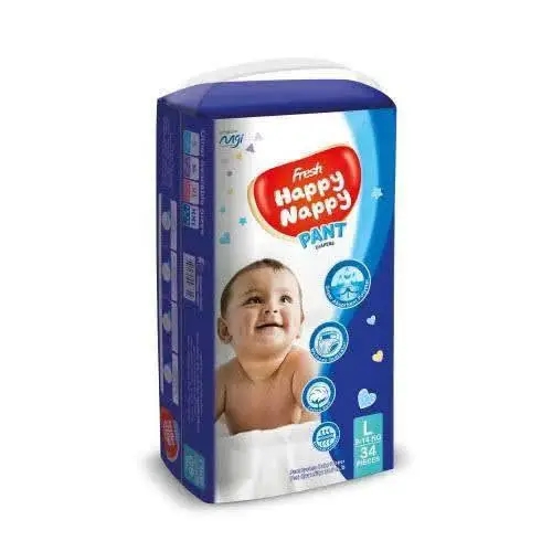 Picture of Nappy Baby Pant Diaper L size (9-14)   kg 34 pcs