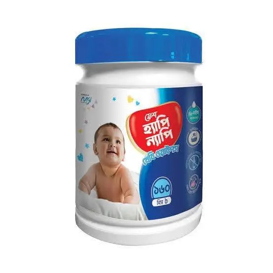 Picture of Fresh Happy Nappy Baby Wipes 160 Pcs Jar