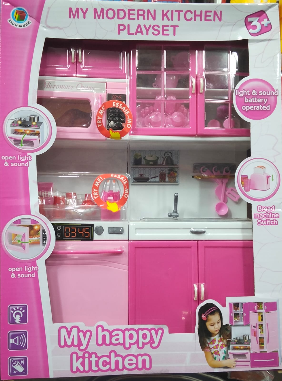 Picture of Big Hello Kitty Modern Kitchen Set , Baby girls kids love home kitchen