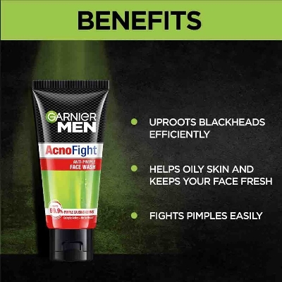 Picture of Indian product Skin care Garnier Men Acno Fight face wash used for male - 100 ml