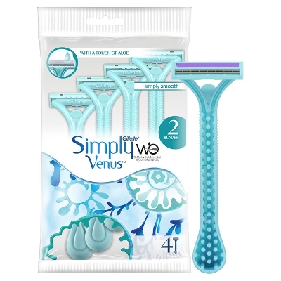 Picture of Hair Removal Razor - Simply Venus 2 Blade Razor - 1 Pack Containt 4 Razor (2 Baldes Razor)