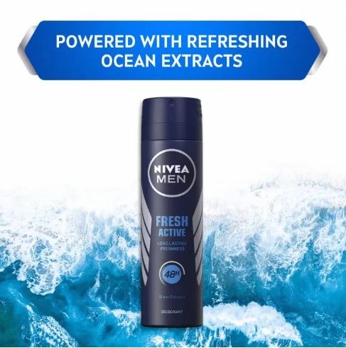 Picture of Nivea Men Body Spray Fresh Active Germany 150ml