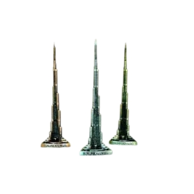 Picture of Antique finish Dubai Souvenir Burj Khalifa Metal Miniature statue showpiece
