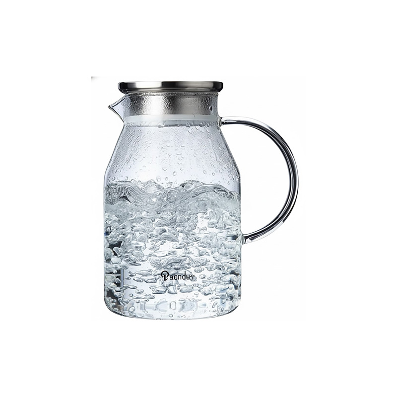 Picture of Glass Cup With Bamboo Lids And Straw 500ml Iced Hot Coffee Tea