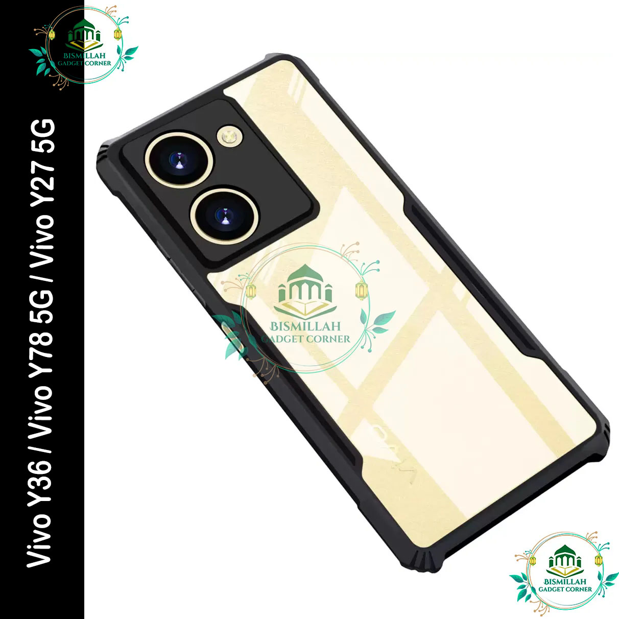 Picture of Back Cover For Vivo Y36 / Vivo Y78 5G / Vivo Y27 5G Cover Edge-Reinforced Shockproof Cushion Back Clear Hybrid Transparent Hard Cover Casing - Camera - Phone Back Cover Picture of Back Cover For Vivo Y36 / Vivo Y78 5G / Vivo Y27 5G Cover Edge-Reinforced Shockproof Cushion Back Clear Hybrid Transparent Hard Cover Casing - Camera - Phone Back Cover