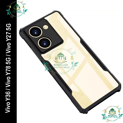 Picture of Back Cover For Vivo Y36 / Vivo Y78 5G / Vivo Y27 5G Cover Edge-Reinforced Shockproof Cushion Back Clear Hybrid Transparent Hard Cover Casing - Camera - Phone Back Cover Picture of Back Cover For Vivo Y36 / Vivo Y78 5G / Vivo Y27 5G Cover Edge-Reinforced Shockproof Cushion Back Clear Hybrid Transparent Hard Cover Casing - Camera - Phone Back Cover