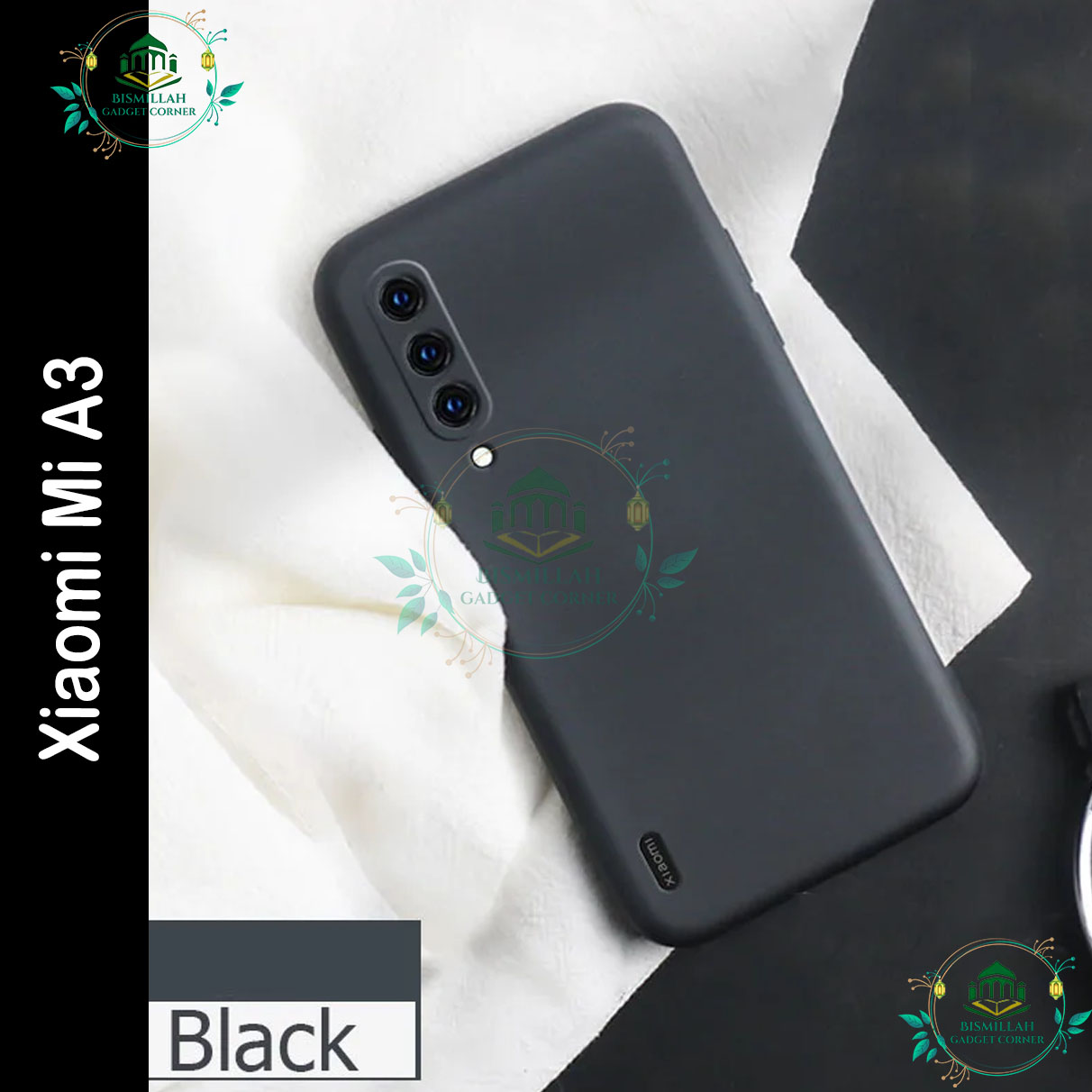 Picture of Premium Liquid Silicone Phone case for Xiaomi MI A3 Liquid Silicon Mobile Back Case Soft Silicone Phone Cover