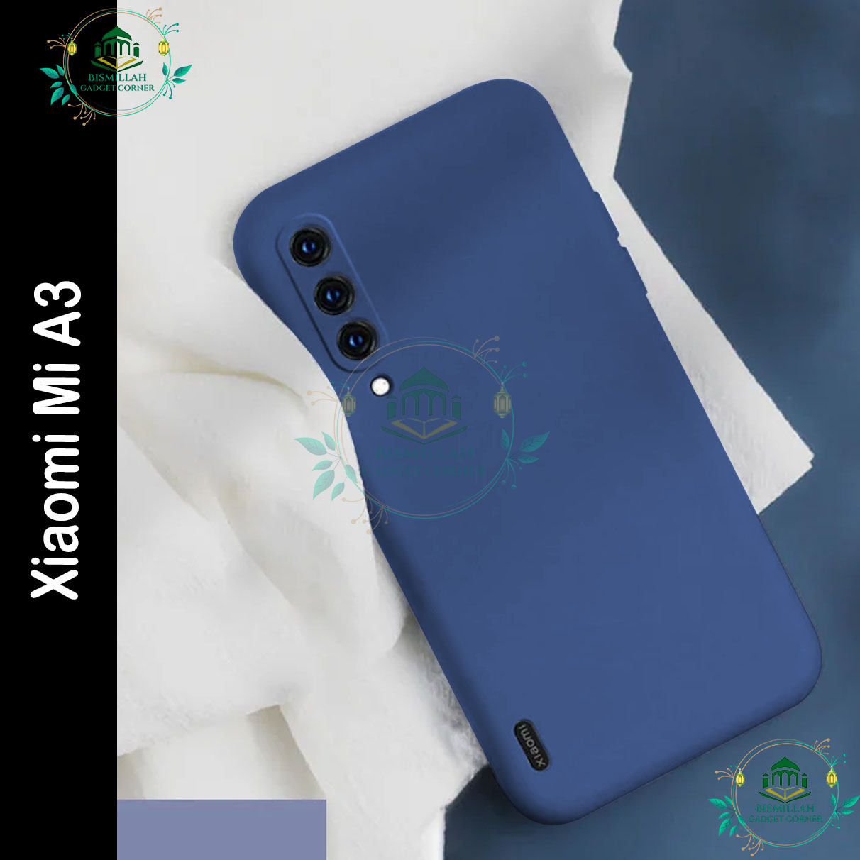 Picture of Premium Liquid Silicone Phone case for Xiaomi MI A3 Liquid Silicon Mobile Back Case Soft Silicone Phone Cover
