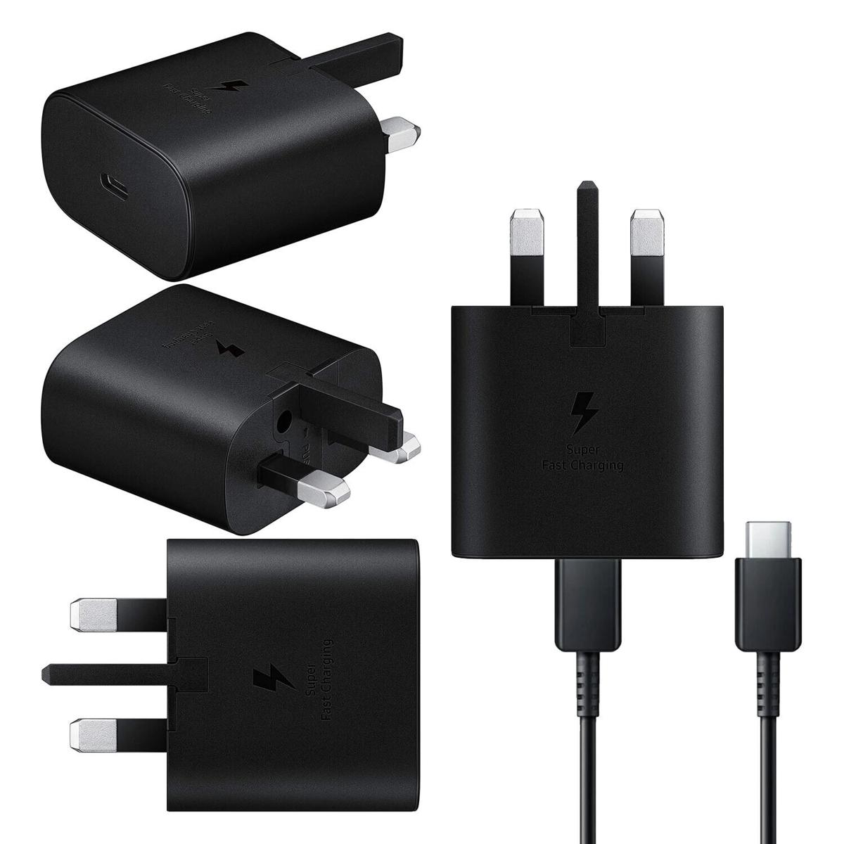 Picture of Original  Samsung 25W Super fast  charger 25W Travel Adapter 3pin with USB Type-C To Type-C Cable Picture of Original  Samsung 25W Super fast  charger 25W Travel Adapter 3pin with USB Type-C To Type-C Cable