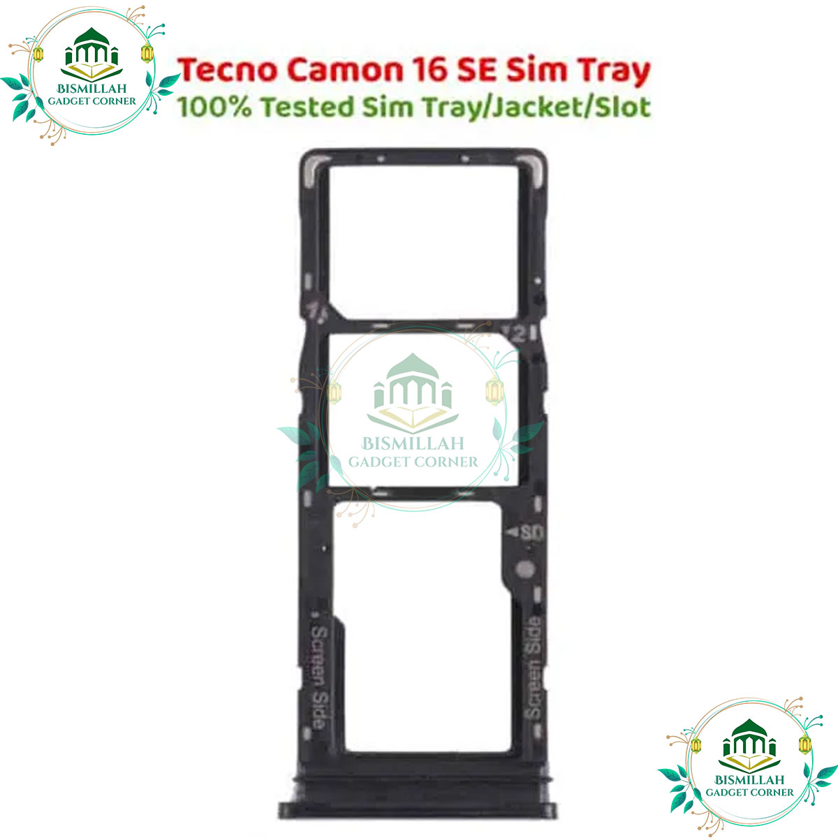 Picture of S.IM Card Holder Tray for Tecno Camon 16 - Blue-black-Green-white