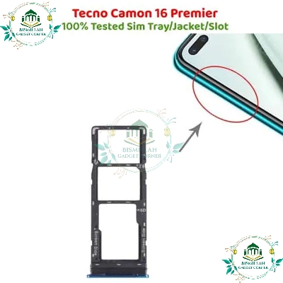 Picture of S.IM Card Holder Tray for Tecno Camon 16 - Blue-black-Green-white