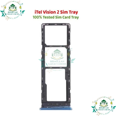 Picture of S.IM Card Holder Tray for Itel Vision 2 - Black-White-Green-Purple Color