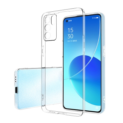 Picture of For Oppo Reno6 (5G) Luxury Transparent Soft TPU Heavy Duty Ultra thin Back Cover