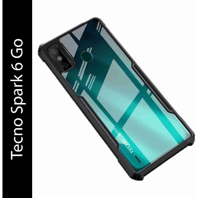 Picture of Tecno Spark 6 GO Shockproof TPU Bumper Clear Acrylic Mobile Phone Case For spark 6 go Back Cover (Back Case Cover For Smartphone)