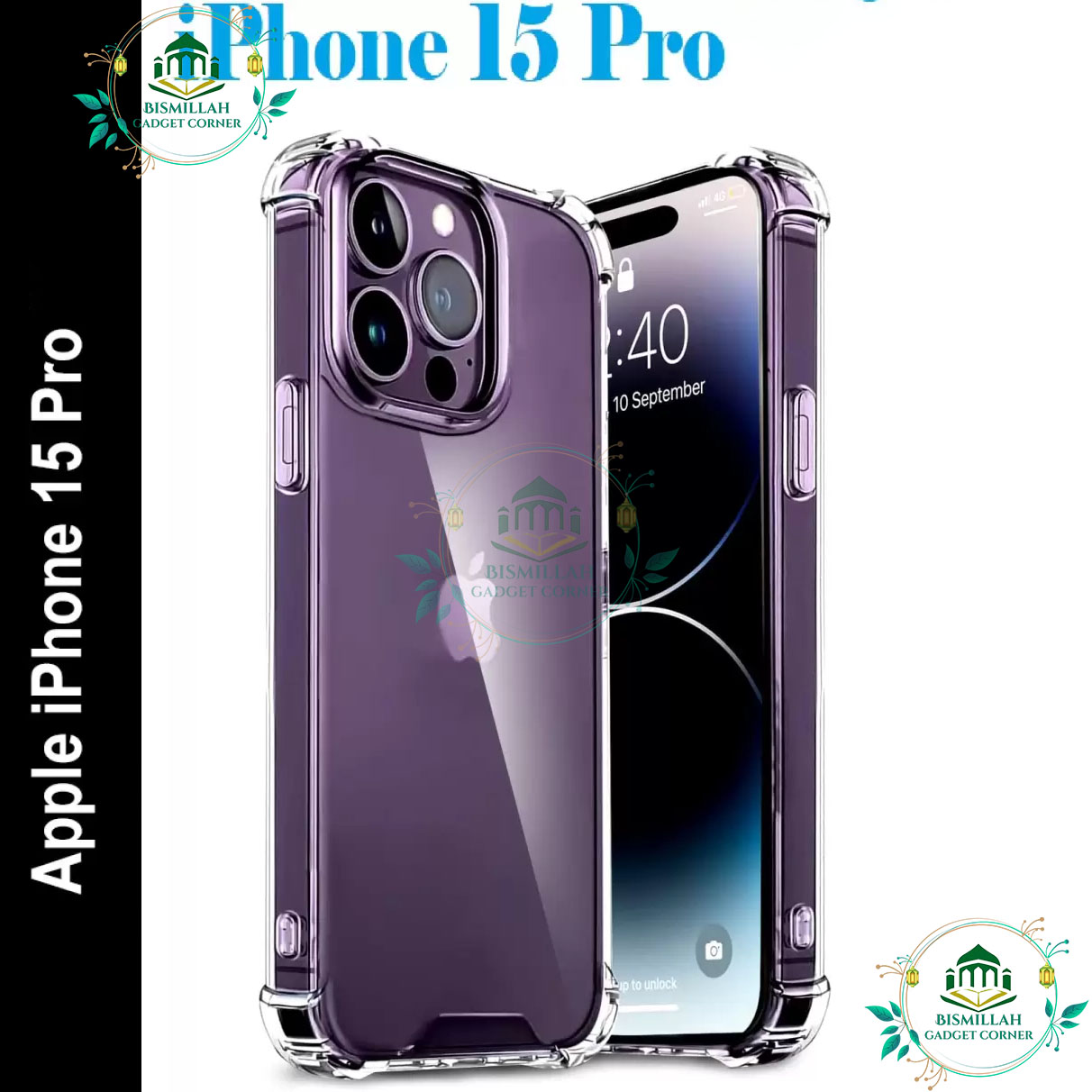 Picture of Transparent back cover For Apple iPhone 15 Pro Luxury transparent Protect Back Cover Soft Case