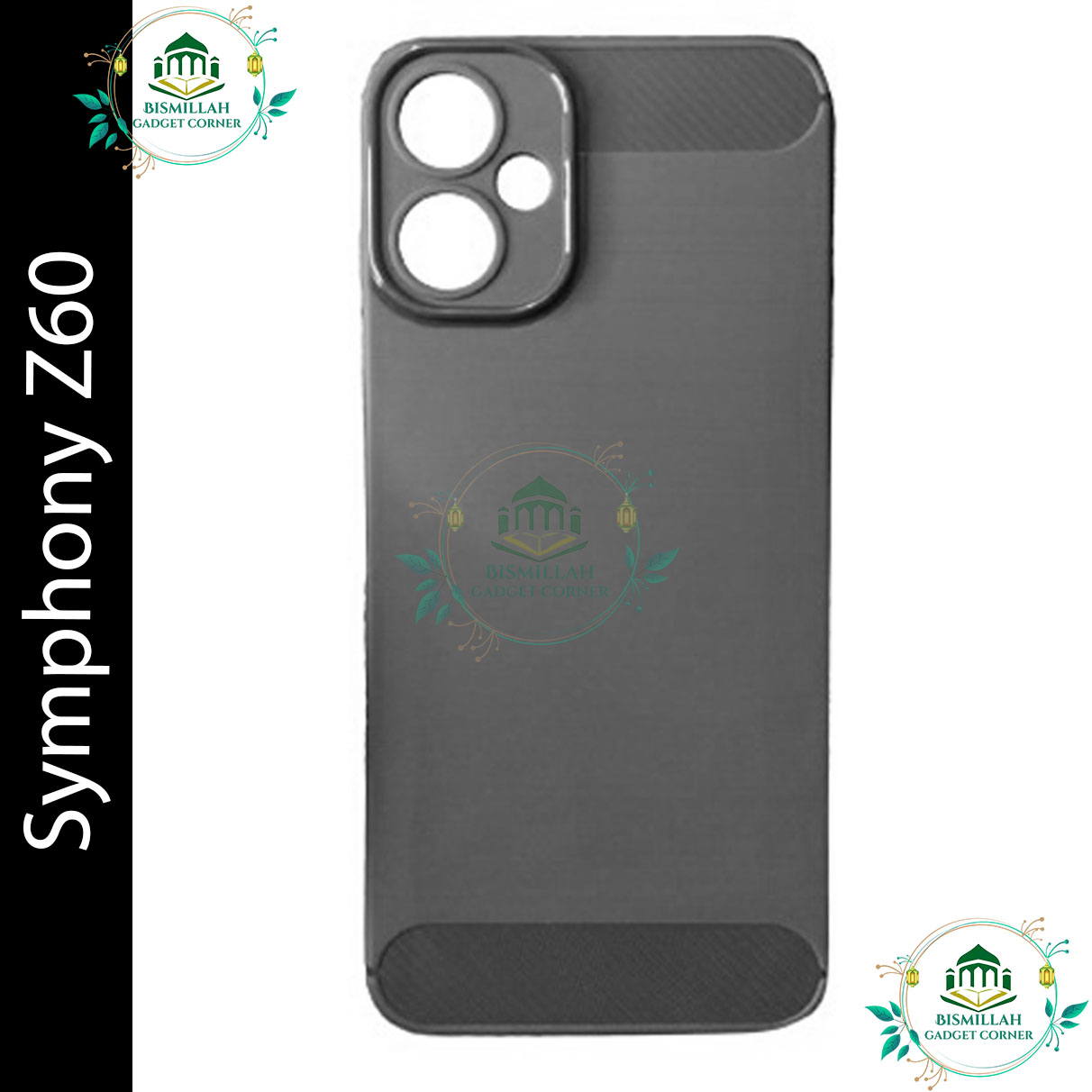 Picture of Carbon Cover for Symphony Z60 Silicone Back Cover With Camera Protection Sleek and Stylish Protection