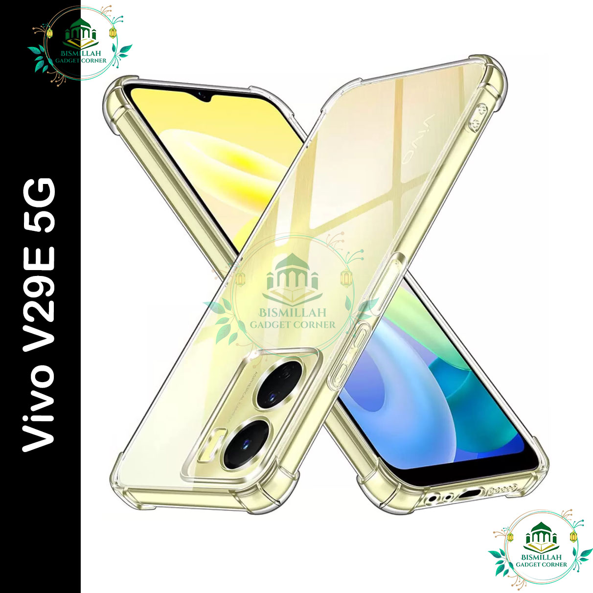 Picture of FOR Back Cover for Vivo V29E 5G Transparent Hybrid Hard PC Back Bumper back case