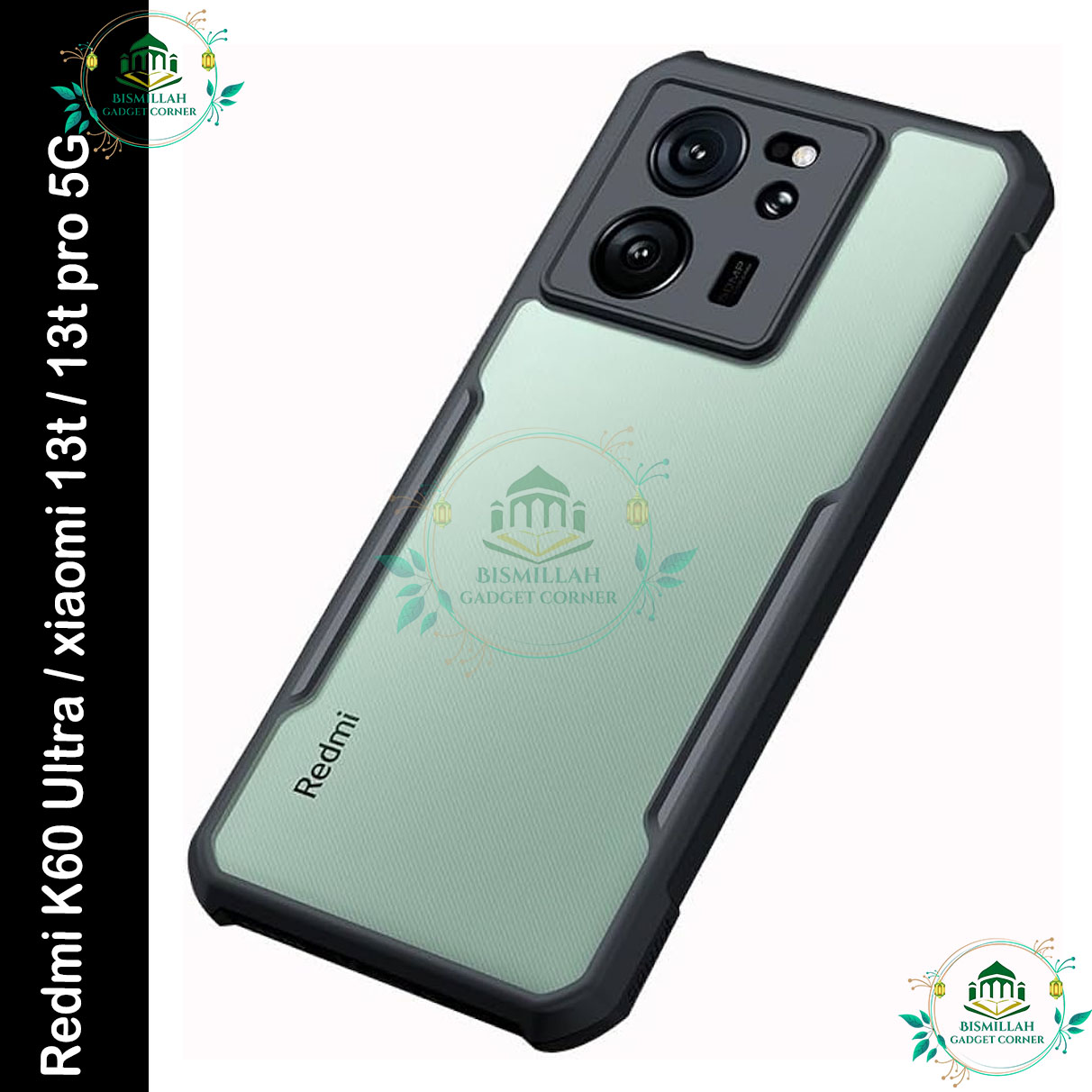 Picture of Xundd Back Cover for Xiaomi Redmi K60 Ultra / Xiaomi 13T / Xiaomi 13T Pro Transparent Hybrid Hard PC Back Bumper