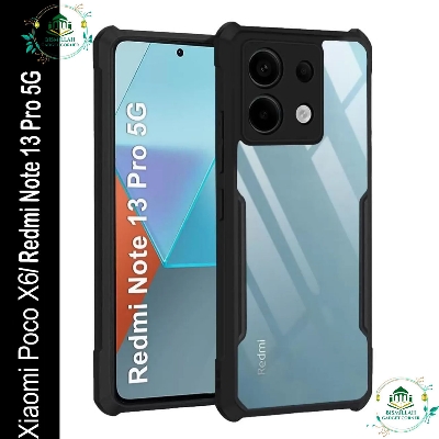 Picture of Xundd Back Cover for Xiaomi Redmi Note 13 Pro 5G / Xiaomi Poco X6 5G Transparent Hybrid Hard PC Back Bumper