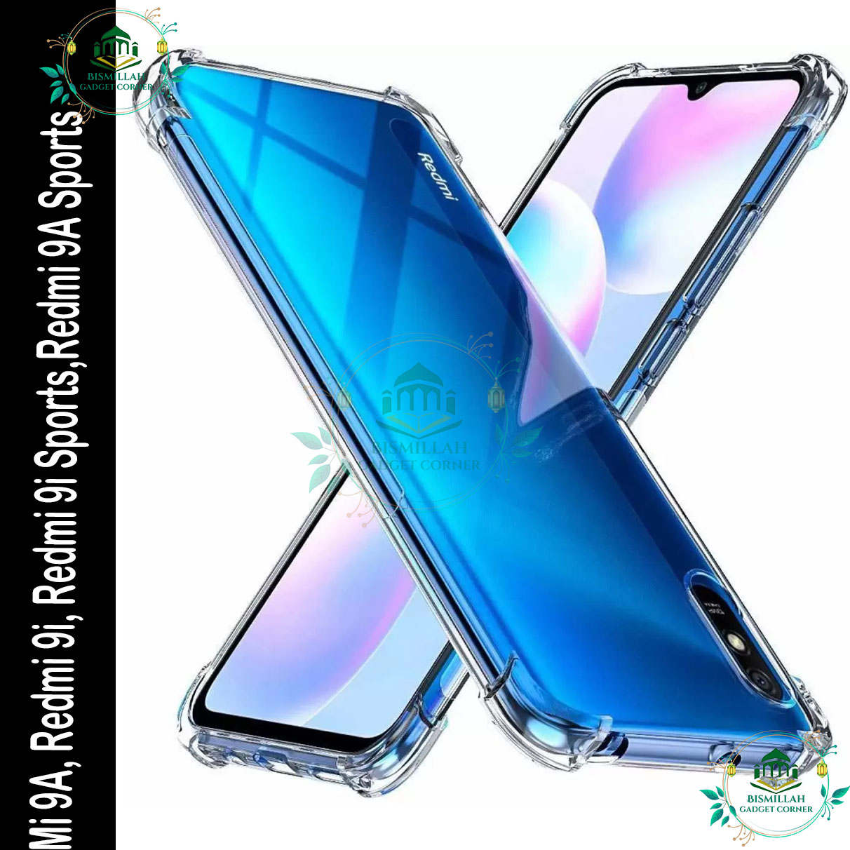 Picture of Transparent back cover For Xiaomi Redmi 9i , Xiaomi Redmi 9A , Xiaomi Redmi 9i Sprot , Xiaomi Redmi 9A Sprot / Redmi 9i , Redmi 9A , mi 9i Sprot , Redmi 9A Sprot Luxury transparent Protect Back Cover Soft Case