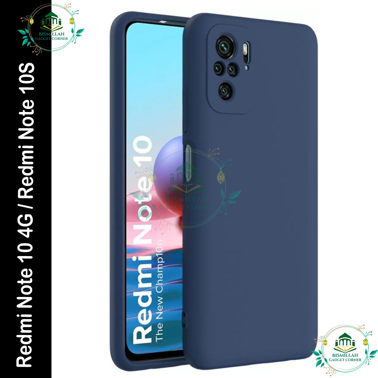 Picture of Premium Liquid Silicone Phone case for Xiaomi Redmi Note 10 4G / Xiaomi Redmi Note 10S Liquid Silicon Mobile Back Case Soft Silicone Phone Cover