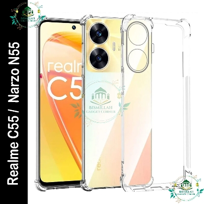 Picture of Transparent back cover For Realme C55 /  Narzo N55 Luxury transparent Protect Back Cover Soft Case Picture of Transparent back cover For Realme C55 /  Narzo N55 Luxury transparent Protect Back Cover Soft Case