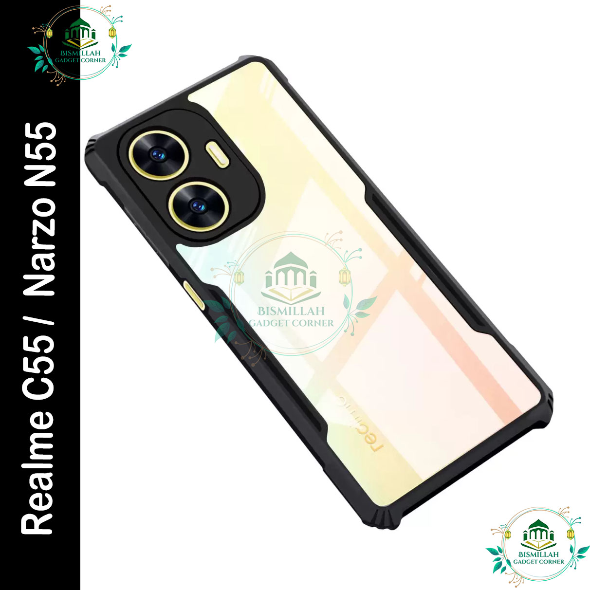Picture of Xundd Back Cover for Realme C55 /  Narzo N55 Transparent Hybrid Hard PC Back Bumper Picture of Xundd Back Cover for Realme C55 /  Narzo N55 Transparent Hybrid Hard PC Back Bumper