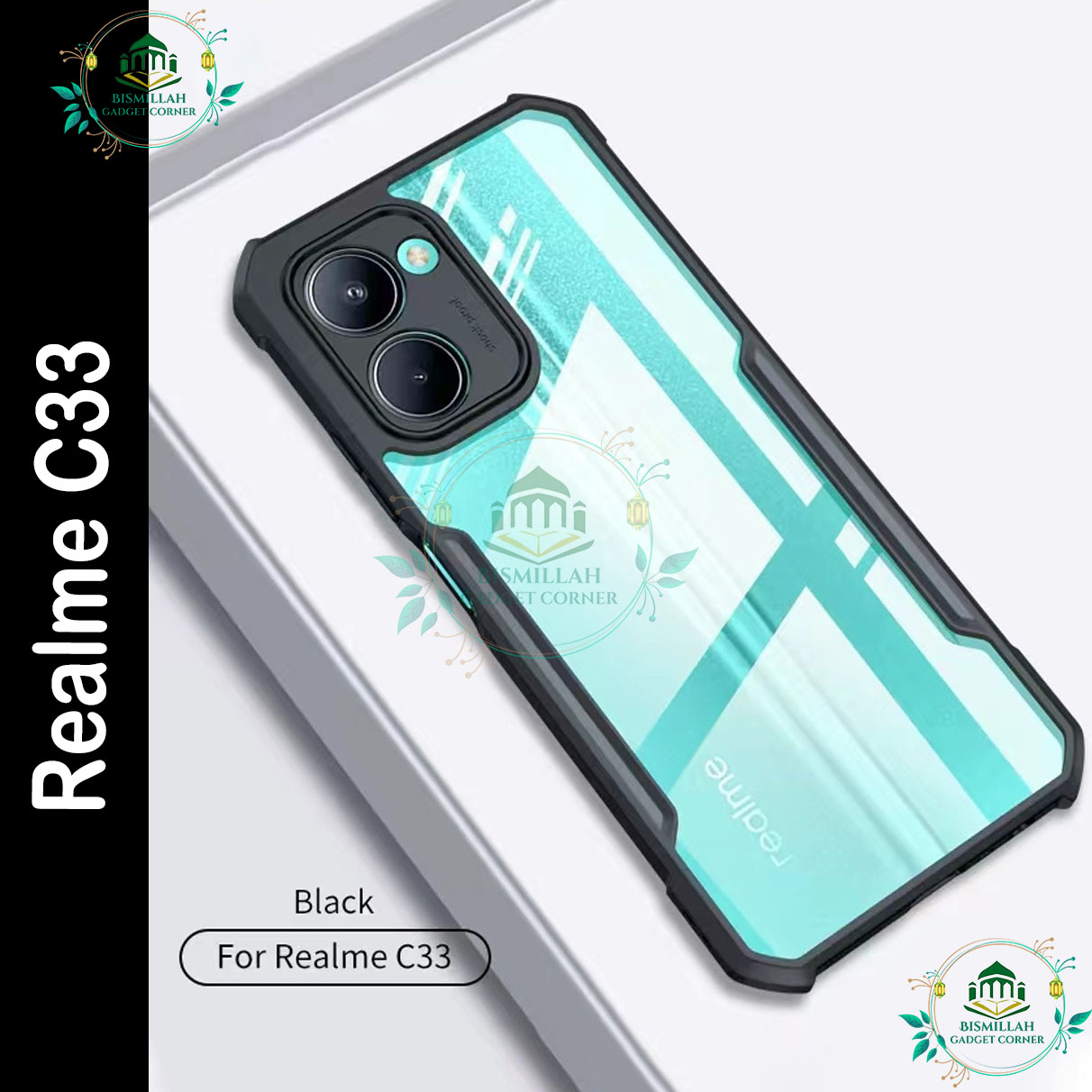 Picture of Xundd Back Cover for Realme C33 Transparent Hybrid Hard PC Back Bumper Picture of Xundd Back Cover for Realme C33 Transparent Hybrid Hard PC Back Bumper