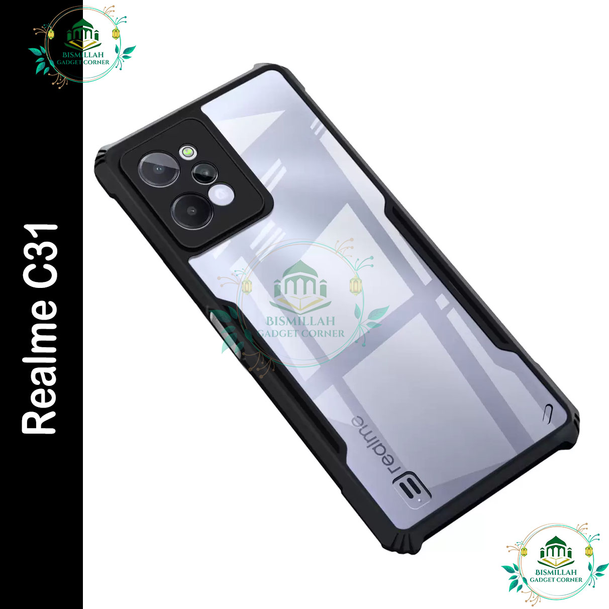 Picture of Xundd Back Cover for Realme C31 Transparent Hybrid Hard PC Back Bumper Picture of Xundd Back Cover for Realme C31 Transparent Hybrid Hard PC Back Bumper