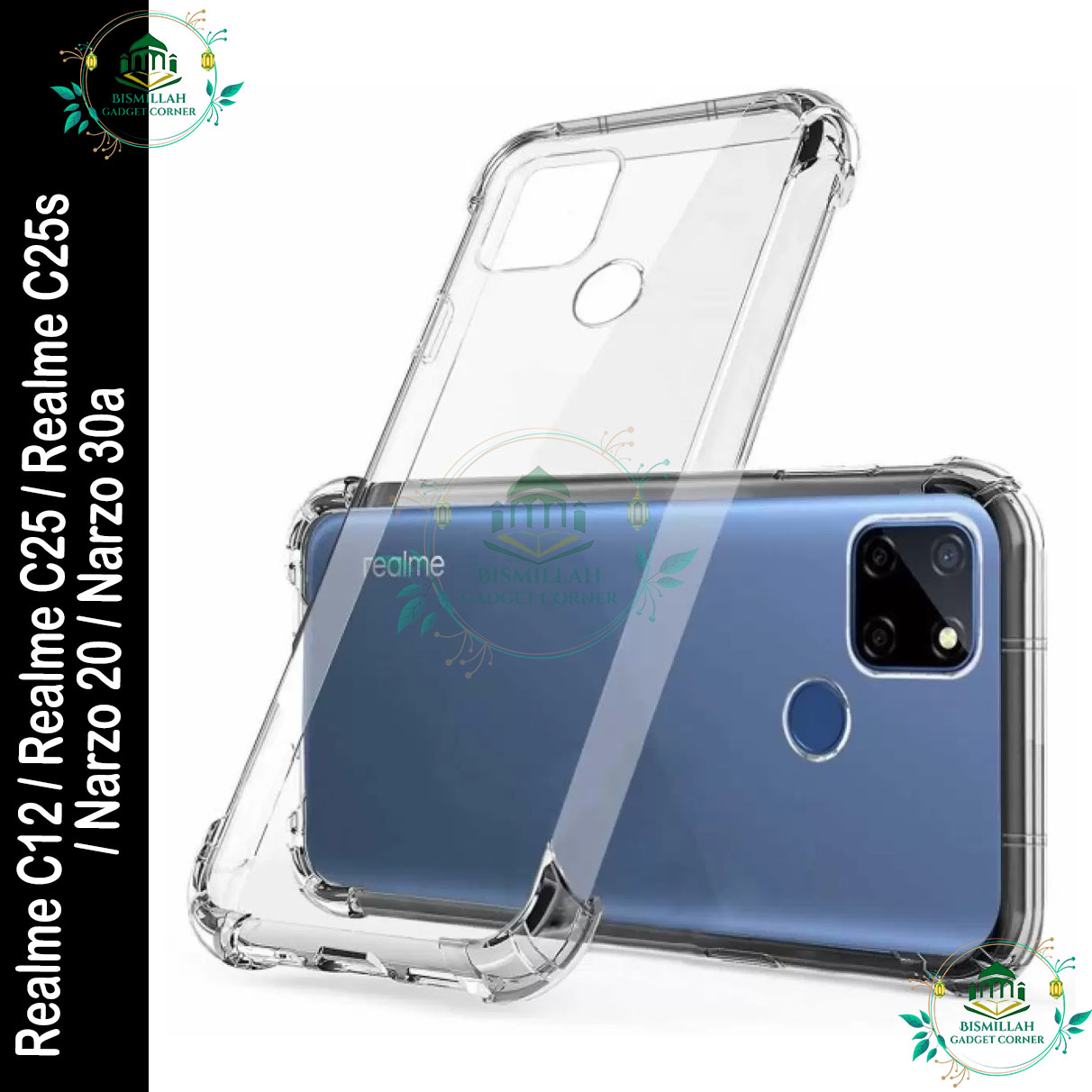 Picture of Transparent back cover For Realme c12 / Realme c25 / Realme c25s / Narzo 20 / Narzo 30a Luxury transparent Protect Back Cover Soft Case Picture of Transparent back cover For Realme c12 / Realme c25 / Realme c25s / Narzo 20 / Narzo 30a Luxury transparent Protect Back Cover Soft Case
