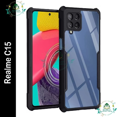 Picture of Xundd Back Cover for Realme C15 Transparent Hybrid Hard PC Back Bumper Picture of Xundd Back Cover for Realme C15 Transparent Hybrid Hard PC Back Bumper