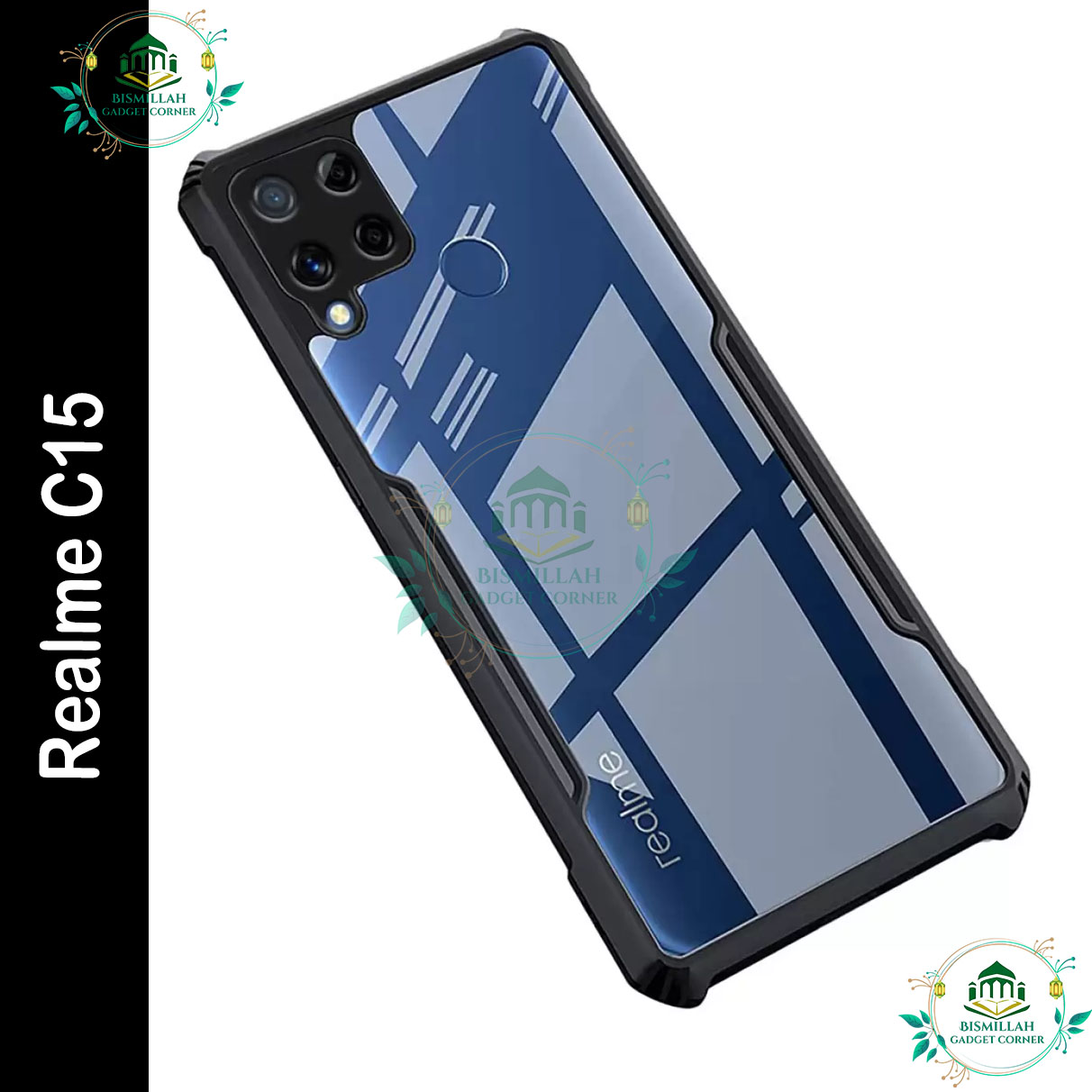 Picture of Xundd Back Cover for Realme C15 Transparent Hybrid Hard PC Back Bumper Picture of Xundd Back Cover for Realme C15 Transparent Hybrid Hard PC Back Bumper