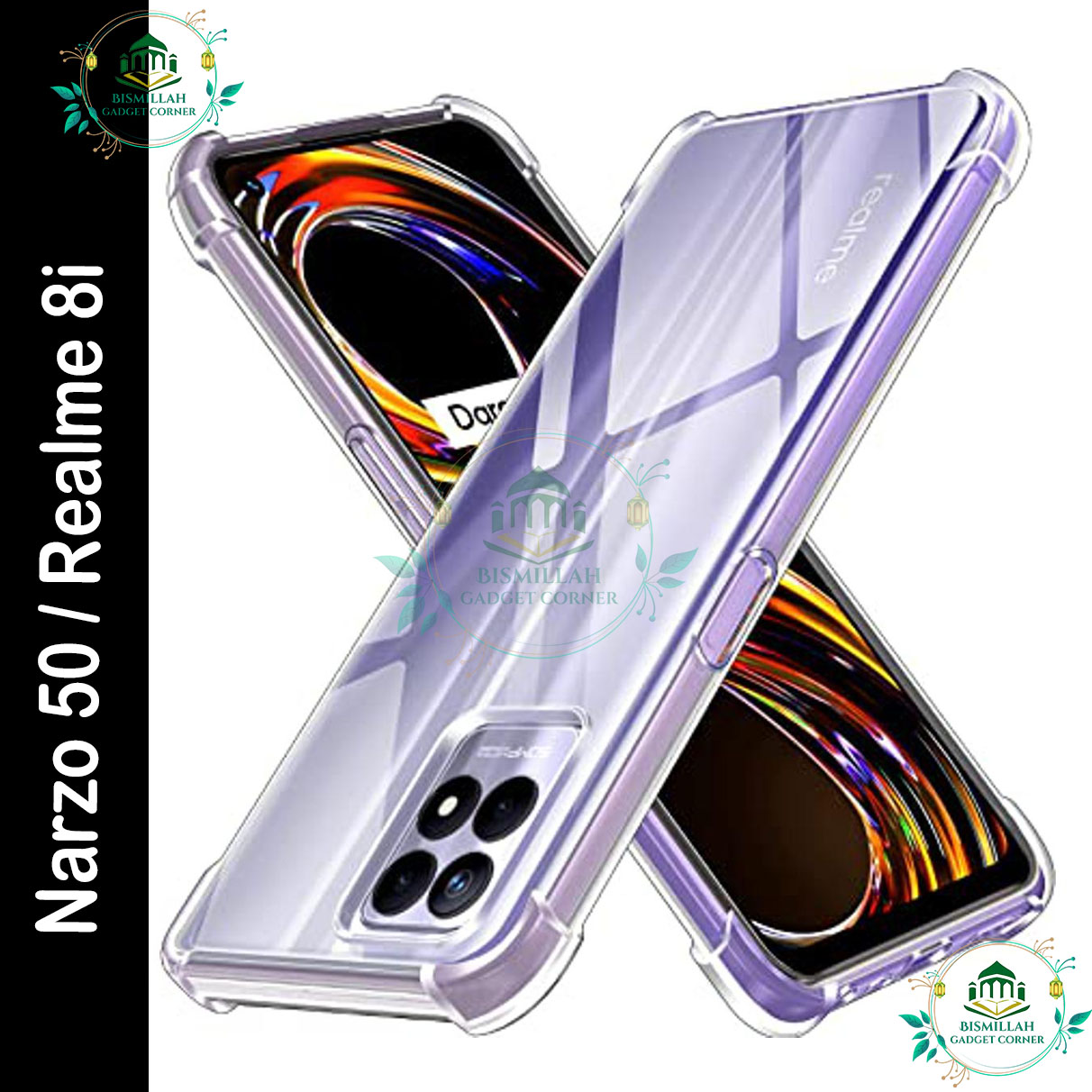 Picture of Transparent back cover For Realme Narzo 50 / Realme 8i Luxury transparent Protect Back Cover Soft Case Picture of Transparent back cover For Realme Narzo 50 / Realme 8i Luxury transparent Protect Back Cover Soft Case