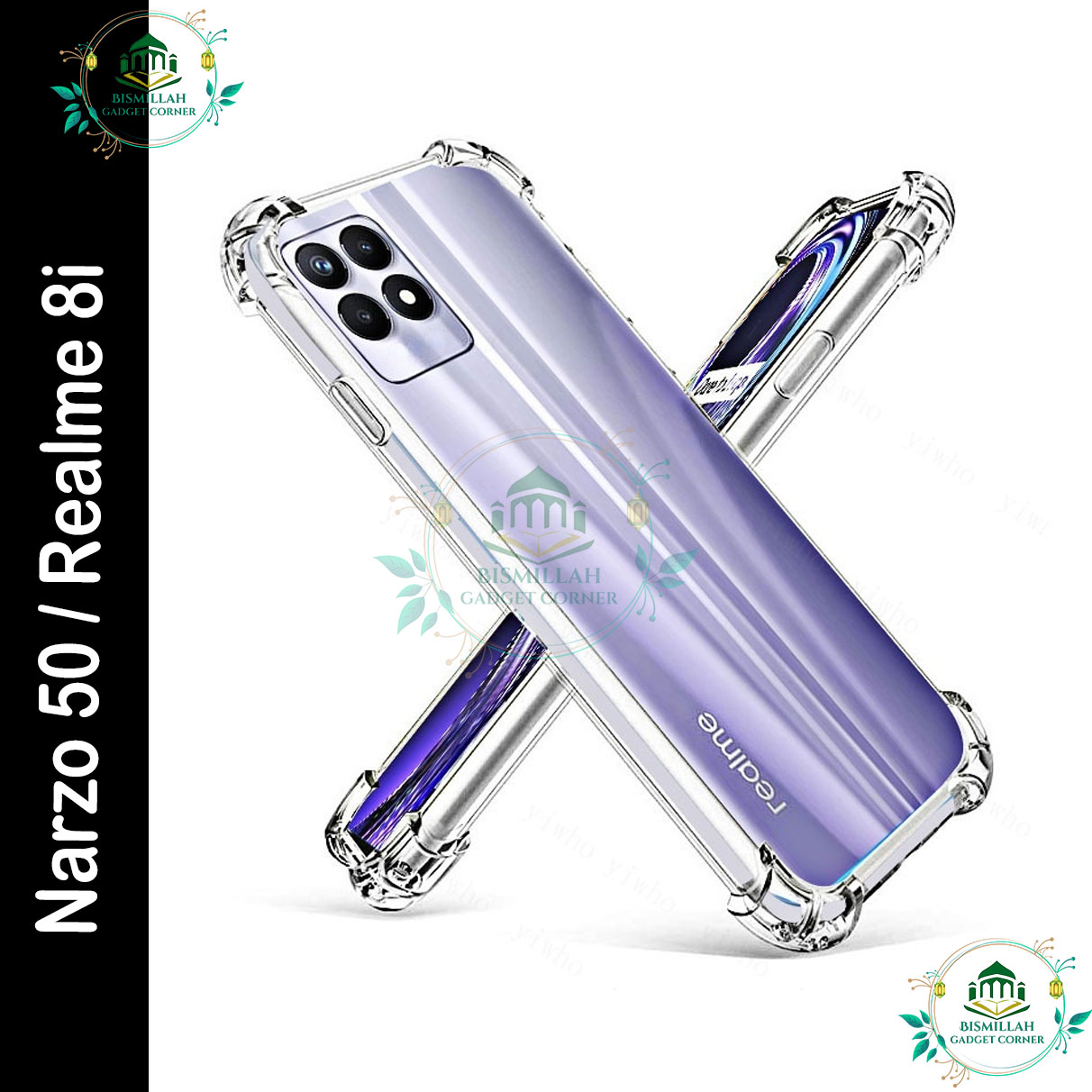 Picture of Transparent back cover For Realme Narzo 50 / Realme 8i Luxury transparent Protect Back Cover Soft Case Picture of Transparent back cover For Realme Narzo 50 / Realme 8i Luxury transparent Protect Back Cover Soft Case