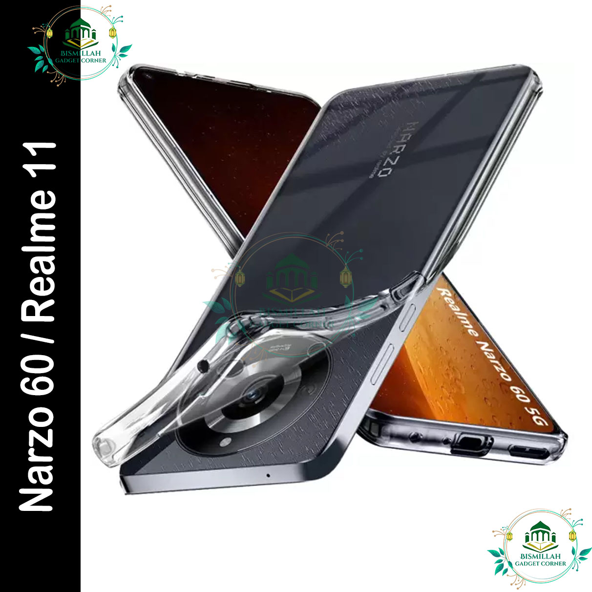 Picture of Transparent back cover For Realme Narzo 60 5G / Realme 11 5G Luxury transparent Protect Back Cover Soft Case Picture of Transparent back cover For Realme Narzo 60 5G / Realme 11 5G Luxury transparent Protect Back Cover Soft Case