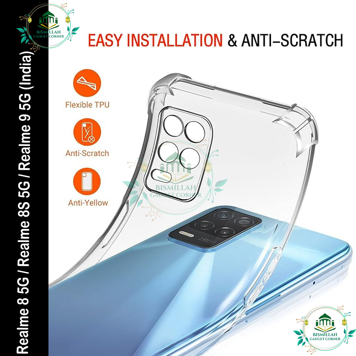 Picture of Transparent back cover For Realme 8 5G / Realme 8S 5G / Realme 9 5G (India) Luxury transparent Protect Back Cover Soft Case Picture of Transparent back cover For Realme 8 5G / Realme 8S 5G / Realme 9 5G (India) Luxury transparent Protect Back Cover Soft Case