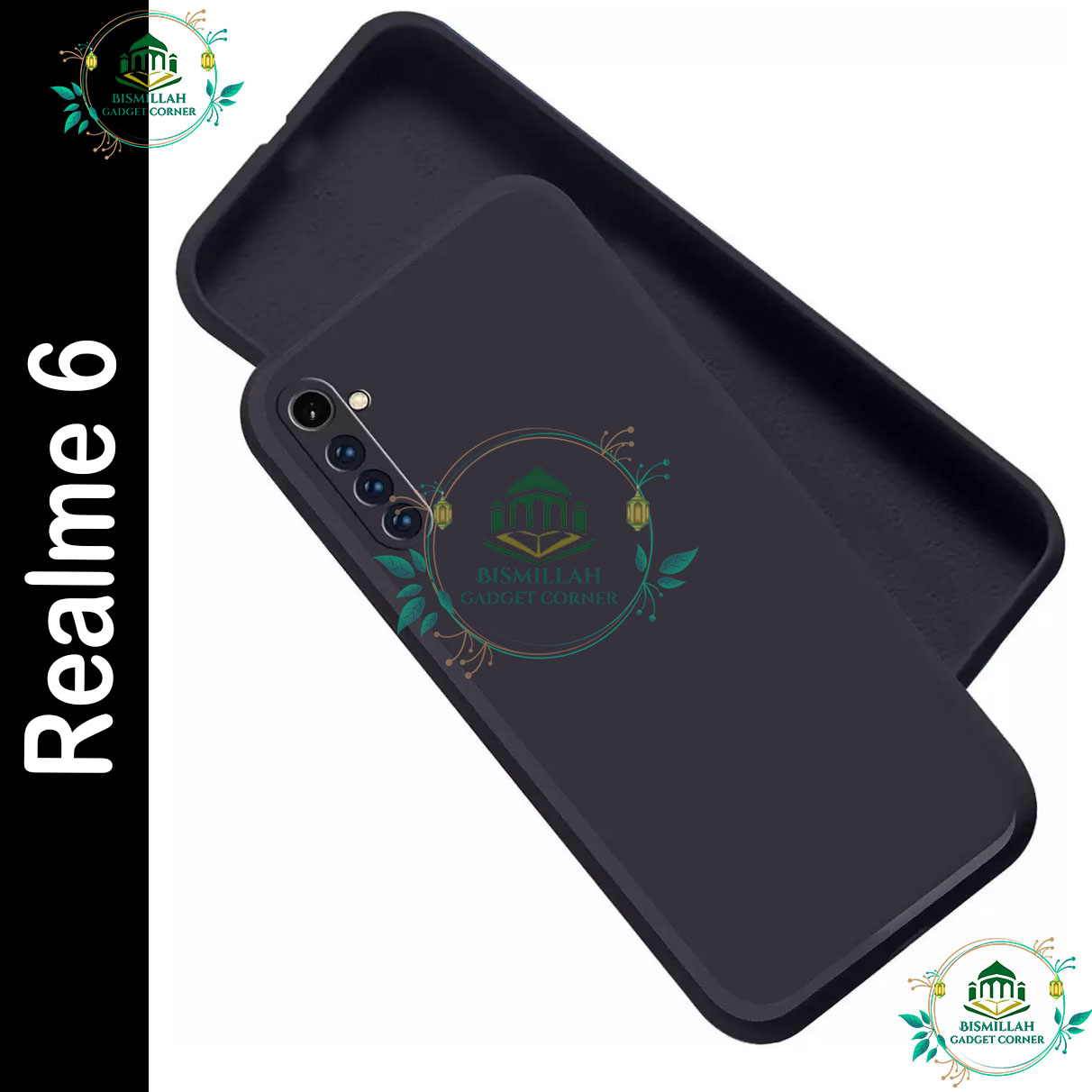 Picture of Premium Liquid Silicone Phone case for Realme 6 Liquid Silicon Mobile Back Case Soft Silicone Phone Cover