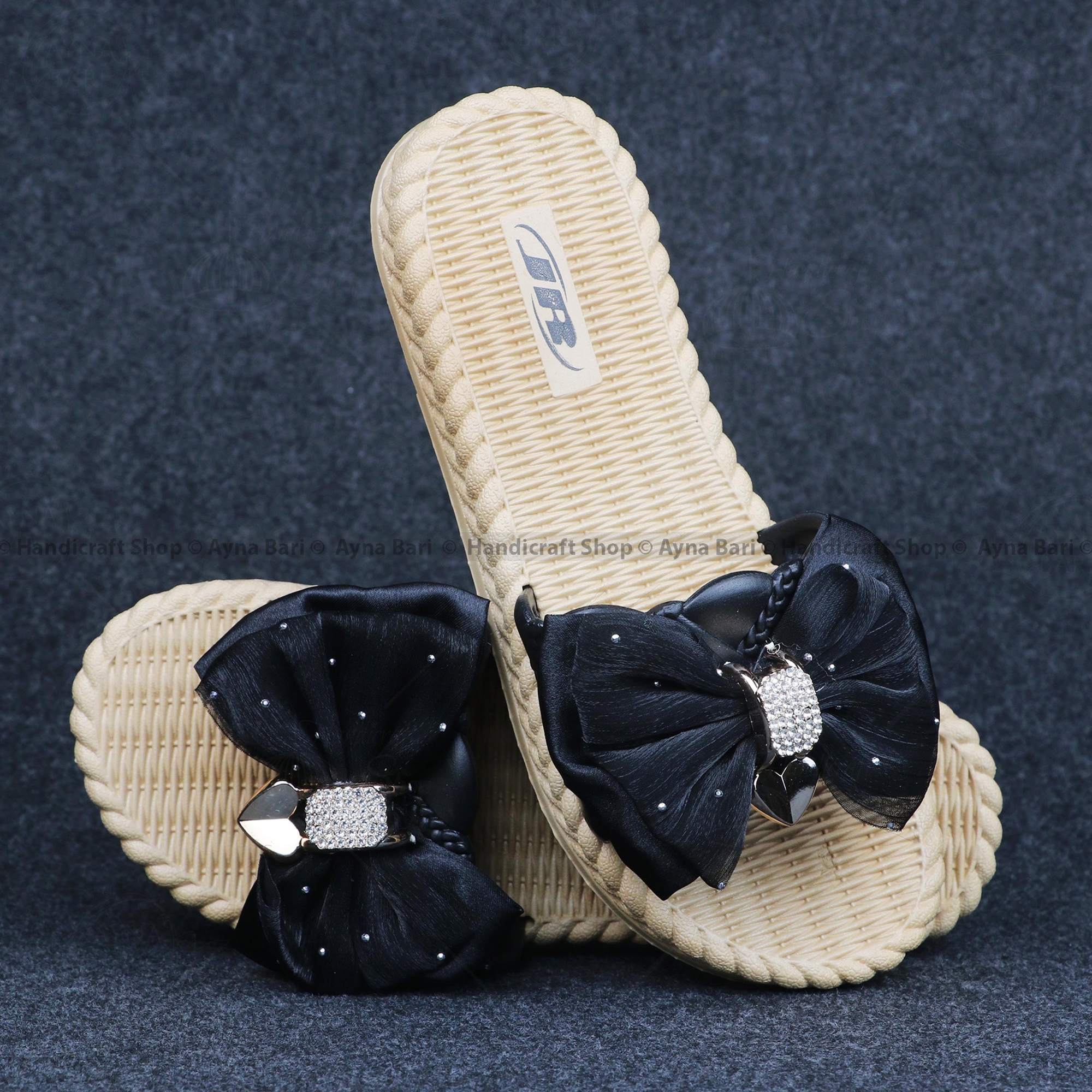 Picture of Flat Slide slipper sandal for Women's Sandals - Bow & Chain Design