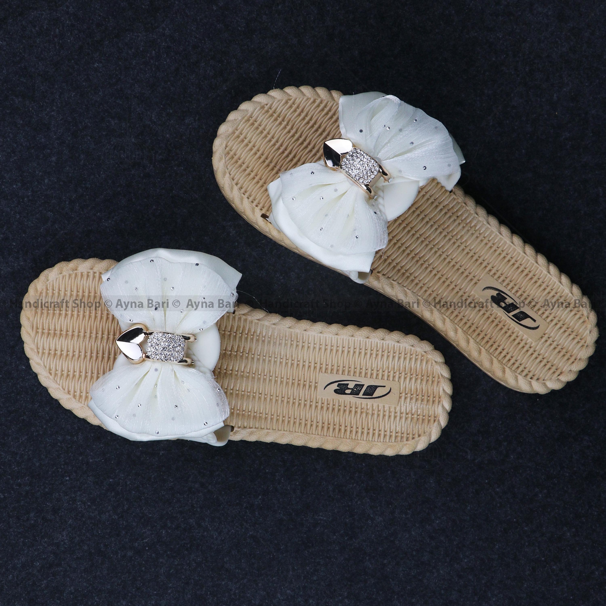 Picture of Flat Slide slipper sandal for Women's Sandals - Bow & Chain Design